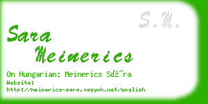 sara meinerics business card